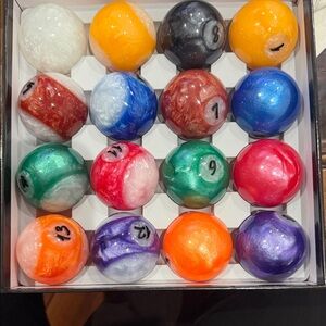 Vibrant Multicolor Billiard Ball Set
